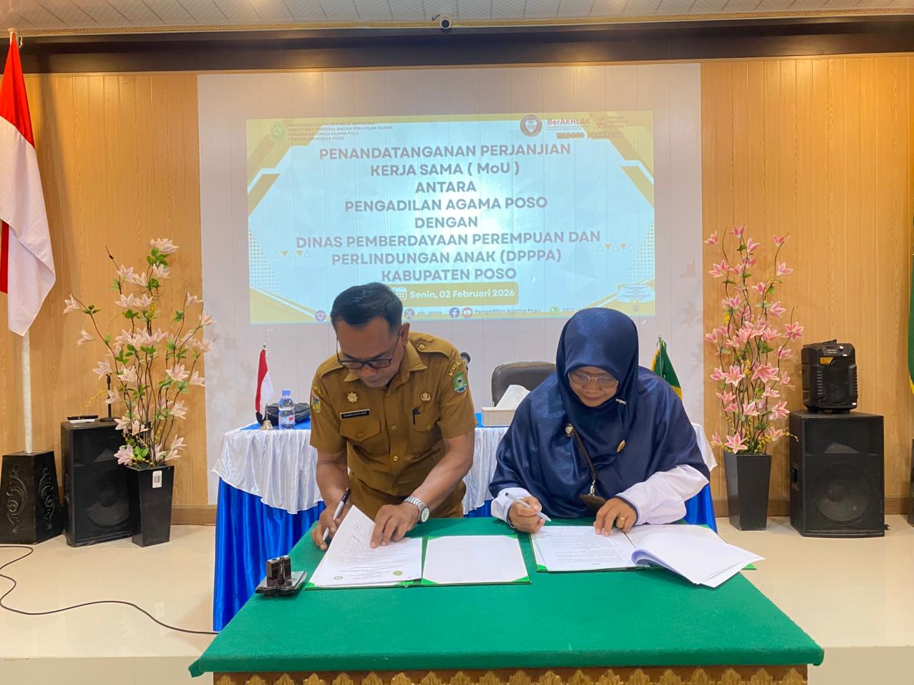 Penandatangan Perjanjian Kerjasama Antara PA Poso dan DPPPA Kab. Poso 1