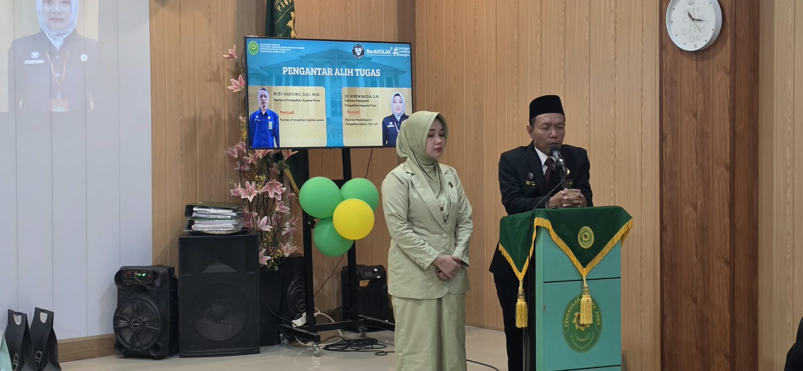 Pengantar Alih Tugas Panitera dan Panitera Pengganti Pengadilan Agama Poso 1