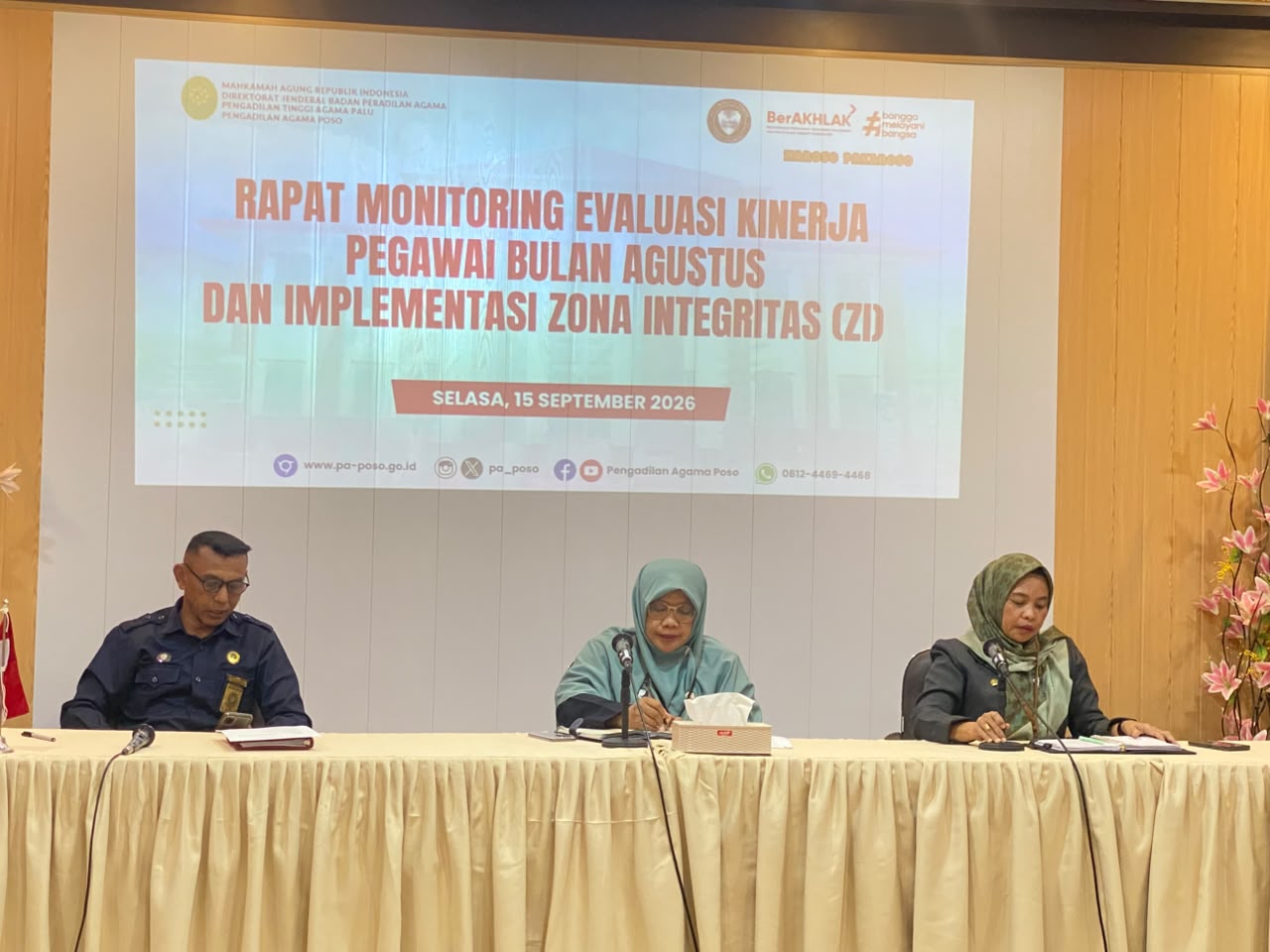 Rapat Monitoring dan Evaluasi Kinerja Pegawai Bulan Agustus 2026 